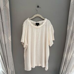 Who What Wear Frayed Edge Top